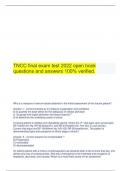 TNCC final exam test 2022 open book questions and answers graded A+.