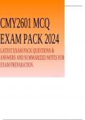 CMY2601 MCQ EXAM PACK 2024 