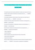 U&period;S&period; Government Honors Unit 1 Test Questions and Answers Already Passed