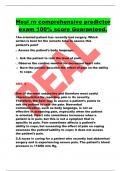 Hesi rn comprehensive predictor exam 100% score Guaranteed