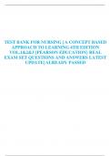 TEST BANK FOR NURSING | A CONCEPT BASED  APPROACH TO LEARNING 4TH EDITION  VOL.1&2&3 {PEARSON EDUCATION} REAL  EXAM SET QUESTIONS AND ANSWERS LATEST  UPDATE| ALREADY PASSED