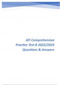 ATI Comprehensive  Practice Test B 2022/2023  Questions & Answers