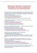 HESI LEVEL 1 PRACTICE ACTUAL EXAM QUESTIONS AND WELL ELABORATED  ANSWERS 2023-2024 UPDATE&period;REVISED