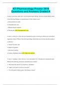 ATI Pharmacology Bundle |Questions with Complete Solutions-Good One!! Already Graded A+