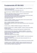 Fundamentals ATI RN 2023