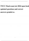 TNCC Final exam test 2024 open book updated questions and correct answers graded a+.