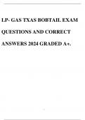 LP- GAS TEXAS BOBTAIL EXAM QUESTIONS AND CORRECT ANSWERS 2024 GRADED A+.