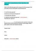 Social Work Comprehensive Exam Questions And Answers 