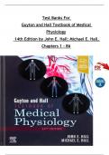 TEST BANK For Guyton and Hall Textbook of Medical Physiology&comma; 14th Edition by John E&period; Hall&semi; Michael E&period; Hall&comma; Verified Chapters 1 - 86&comma; Complete Newest Version