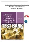 TEST BANK For Advanced Health Assessment and Diagnostic Reasoning&comma; 4th Edition by Jacqueline Rhoads&comma; Verified Chapters 1 - 18&comma; Complete Newest Version