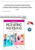 TEST BANK For Wong&rsquo;s Essentials of Pediatric Nursing&comma; 11th Edition by Marilyn Hockenberry&comma; Cheryl Rodgers&comma; Verified Chapters 1 - 31&comma; Complete Newest Version