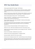 NYC Tour Guide Bundled Exams Questions and Answers 100&percnt; Pass