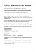 Nyc Tour Guide License Exam Questions