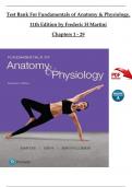 TEST BANK For Fundamentals of Anatomy and Physiology&comma; 11th Edition by Frederic H Martini&comma; Verified Chapters 1 - 29&comma; Complete Newest Version