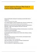 Actual Jeppesen Private Pilot End of Course Exam 2023&sol;2024