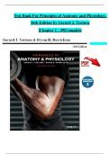 TEST BANK For Principles of Anatomy and Physiology, 16th Edition by Gerard J. Tortora, Verified Chapters 1 - 29, Complete Newest Version