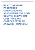 RN ATI CAPSTONE PROCTORED COMPREHENSIVE ASSESSMENT 2019 B /ATI COMPREHENSIVE 2019 QUESTIONS AND CORRECT DETAILED ANSWERS |GRADED A+ 