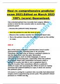Hesi rn comprehensive predictor exam 2023.Edited on March 2023 100% (score) Quaranteed.