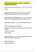 Medical Surgical Nursing 1 - Exam 1 &ndash; Respiratory Questions And Answers