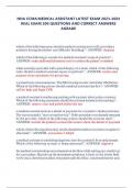 NHA CCMA MEDICAL ASSISTANT LATEST EXAM 2023-2024 REAL EXAM 200 QUESTIONS AND CORRECT ANSWERS AGRADE