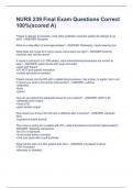 NURS 239 Final Exam Questions Correct 100&percnt;&lpar;scored A&rpar;