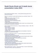 Death Doula &lpar;finals set 3&rpar; death doula presentation notes 2024&period;