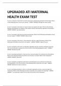 UPGRADED ATI MATERNAL HEALTH EXAM TEST