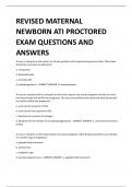 REVISED MATERNAL NEWBORN ATI PROCTORED EXAM QUESTIONS AND  ANSWERS