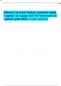 Edexcel as level history question paper option 1e russia 1917 91 from lenin to yeltsin june 2023 + mark scheme