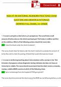 2023 NGN ATI RN MATERNAL NEWBORN PROCTORED RETAKE EXAM QUESTIONS AND ANSWERS (VERIFIED REVISED FULL EXAM)