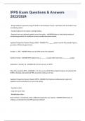 IPPS Exam Questions & Answers 2023&sol;2024