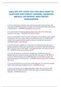 AMLS PRE TEST LATEST 2023-2024 REAL EXAM 150 QUESTIONS AND CORRECT ANSWERS &sol;ADVANCED MEDICAL LIFE SUPPORT&comma; AMLS PRETEST EXAM&lpar;AGRADE&rpar; A 19-year-old female is flushed&comma; itchy&comma; and wheezing after eating crab legs&period; Her vital signs are BP 90&sol;64 mm Hg&comma; P 128 bpm
