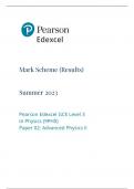 Edexcel a level physics paper 2 mark scheme june 2023