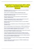 CompTIA IT Fundamentals (ITF+) (FC0-U61) Exam Questions With Correct Answers