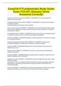 CompTIA IT Fundamentals Study Guide: Exam FC0-U51 Glossary Terms Answered Correctly!