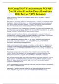 B&period;4 CompTIA IT Fundamentals FC0-U61 Certification Practice Exam Questions With Solved 100&percnt; Answers