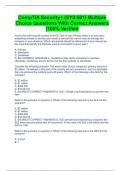 CompTIA Security&plus; &lpar;SY0-501&rpar; Multiple Choice Questions With Correct Answers &vert;100&percnt; Verified