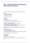 CDL - Tanker Vehicles Exam Questions With Complete Solutions&period;