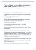 Tanker Endorsement Exam Questions With 100&percnt; Correct Solutions&period;