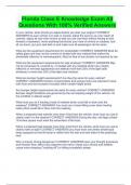 Florida Class E Knowledge Exam All Questions With 100&percnt; Verified Answers