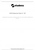 CDCS Specimen Paper A - QP