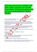 2023 New Generation NU664 Final exam 100% Topscore A+ Graded Exam [With Verified Questions and Correct Answers]NEW!!! NEW!!! PASS!!!