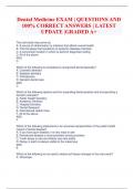 Dental Medicine EXAM | QUESTIONS AND  100% CORRECT ANSWERS | LATEST  UPDATE |GRADED A+