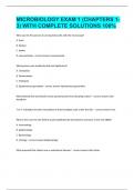 MICROBIOLOGY EXAM 1 (CHAPTERS 1-3) WITH COMPLETE SOLUTIONS 100%