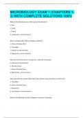 MICROBIOLOGY EXAM 1 (CHAPTERS 1-3) WITH COMPLETE SOLUTIONS 100%
