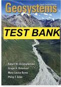 Test Bank Geosystems: An Introduction to Physical Geography, Fourth Canadian Edition (4th Edition) by Robert W. Christopherson complete 