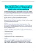 Maternity HESI Test bank (combined red hesi and other sources) 2024 Top-Rated Study Questions and Answers