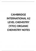 CAMBRIDGE INTERNATIONAL A2 LEVEL CHEMISTRY (9701) ORGANIC CHEMISTRY NOTES