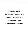 CAMBRIDGE INTERNATIONAL AS LEVEL CHEMISTRY (9701) ORGANIC CHEMISTRY NOTES