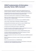 C836 Fundamentals of Information security Terms 100&percnt; Correct&excl;&excl;